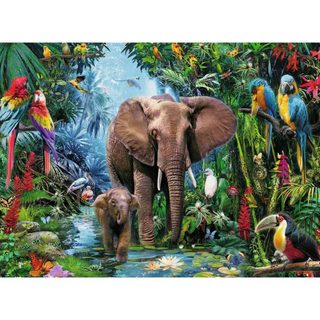 Ravensburger Puzzle 150 XXL pièces: Éléphants de la jungle - France