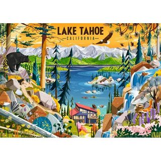 Puzzle 1000 pièces : Lac Tahoe, Californie - Ravensburger - France