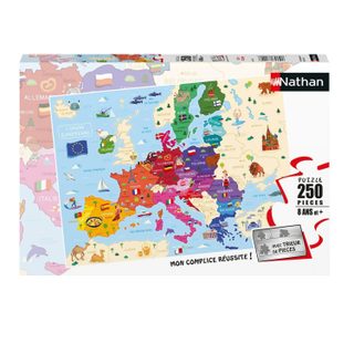 Nathan Puzzle éducatif carte d’Europe - 250 pièces