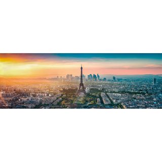 Puzzle panoramique 1000 pièces + poster : Paris - Clementoni - Puzzles