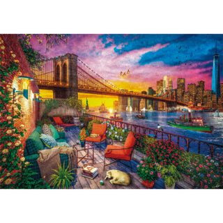 Puzzle 3000 pièces : Coucher de soleil sur le balcon de Manhattan - Clementoni - Puzzles