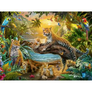 Puzzle 1500 pièces : Léopards dans la jungle - Ravensburger - France
