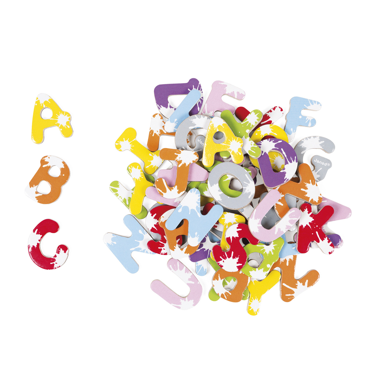 Coffret 52 lettres magnétiques Splash - Juratoys - Janod