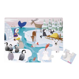 Puzzle tactile 20 pièces : La vie sur la banquise - Juratoys - Janod