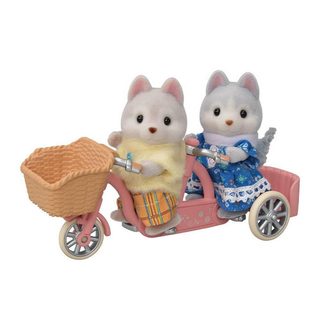 Sylvanian Families Les frères et sœurs husky et leur tandem - 5637