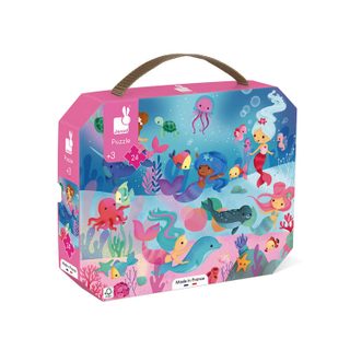 Janod Puzzle Sirènes 24 Pièces Multicolor Carton