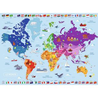 Nathan Puzzle 250 Pièces Carte Du Monde