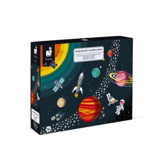 Janod Puzzle Éducatif Juratoys-janod Système Solaire 70x49 Cm 100 Pièces Noir Carton