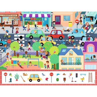 Puzzle 30 pièces : Cherche Et Trouve : En Ville - Ravensburger - Nathan