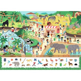 Nathan Puzzle Enfant 45 Pièces Au Zoo Cherche Et Trouve