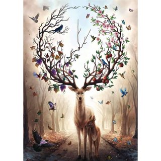 Ravensburger Puzzle 1000 pièces Cerf Fantaisie