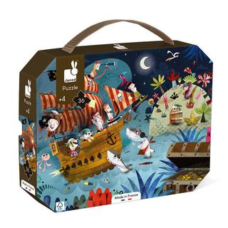 Janod Puzzle 36 pièces: La chasse au trésor - Juratoys