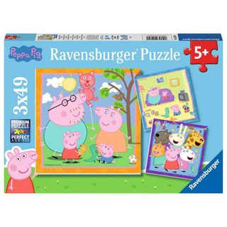 Ravensburger Puzzles 3 x 49 pièces: La famille et les amis de Peppa Pig - France