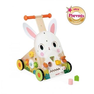 CHARIOT MULTI-ACTIVITES LAPIN EN BOIS - Juratoys - Janod