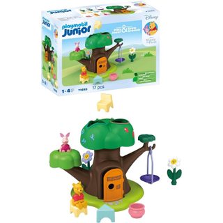 Playmobil Junior 71693 Winnie L'ourson Et Porcinet Avec Cabane