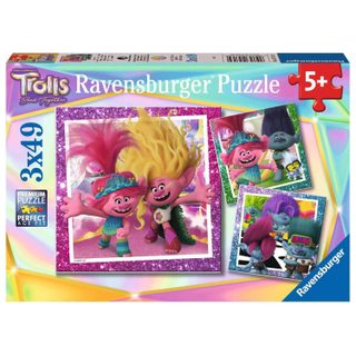 Puzzles 3 x 49 pièces : La Pop ne s'arrête jamais, Les Trolls - Ravensburger - France