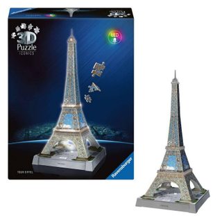 Ravensburger Puzzle 3D Iconics Tour Eiffel Illuminée 216 pièces