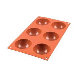 SF 002 HALF SPHERES - MOULE SILICONE D7/H3.5CM - Silikomart - Orange - Silicone