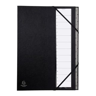 EXACOMPTA Trieur Ordonator, 1-12, A4, 12 compartiments, noir