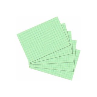 herlitz Fiches bristol, A6, quadrillé, vert