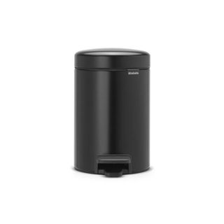 Poubelle pédale Newlcon noir mat V 3 L - Brabantia - Noir - Acier