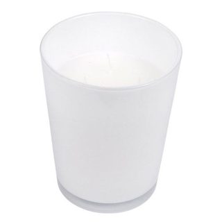 Bougie en Verre Parfumée Design "Élégant" 16cm Blanc