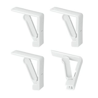 Set de 4 pinces pour nappes luxe - Metaltex - Blanc - Plastique