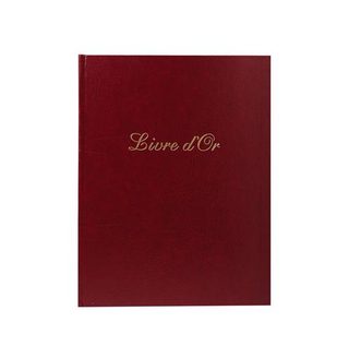 Livre d'or cuir EXACOMPTA Alpille 26x22cm 140p rouge