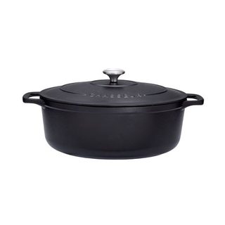 Cocotte ovale 31 cm chasseur noir interieur noir - Chasseur - Noir - Fonte émaillée