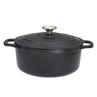 Cocotte ronde 32 cm chasseur noir interieur noir - Chasseur - Noir - Fonte émaillée
