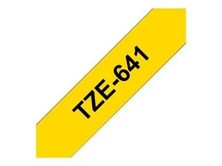 Brother TZe-641 - Adhésif standard - noir sur jaune - rouleau (1,8 cm x 8 m) 1 cassette(s) ruban laminé - pour Brother PT-D600; P-Touch PT-18, D450, D800, E550, P750, P900; P-Touch Cube Plus PT-P710