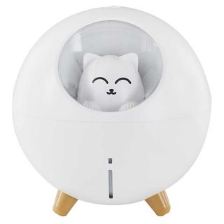 Diffuseur de Parfum La Chaise Longue Led Chat VE12001 11 cm Blanc