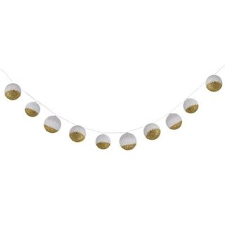 Atmosphera for Kids - Guirlande Lumineuse "Boule" 178cm Blanc & Or