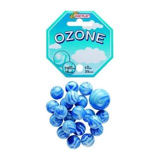 Billes - Filet de 19 billes + 1 calot - Bleu/blanc - Ozone - Jeu - Enfant