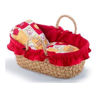 Sac de transport pour poupées 45 cm rouge