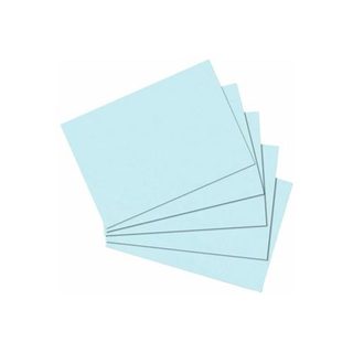 herlitz Fiches bristol, A6, uni, bleu