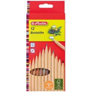 Herlitz etui de 12 crayons de couleur, bois 8660086