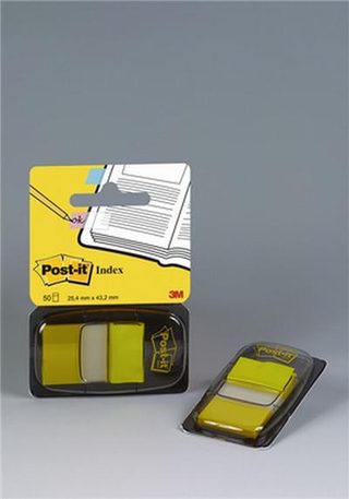 Index Post-it - Distributeur de 50 index Jaune 25,4x44mm