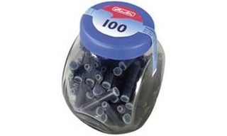 herlitz - cartouches d'encre dans un bouteille en verre, bleu, pqt 100
