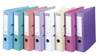 Classeur Exacompta à levier 32x29cm PVC Dos 70mm Lilas