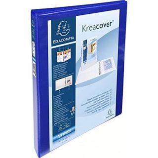 Classeur 4 anneaux en d 16mm remborde 3 pochettes exterieures krea cover - a4 maxi exacompta 51840bodse
