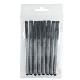 Marqueur calibré multiliner manga copic noir 8 pièces - copic