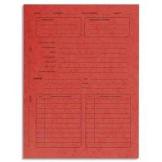 Exacompta 445105e pack de 25 chemise artonnée sans rabat pour avocats 25 x 32 cm rouge