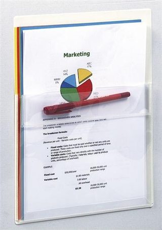 Pochette Exacompta - Sachet de 2 pochettes-plan adhésives A4 lisse