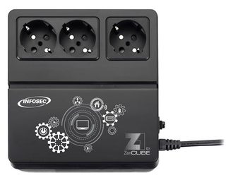 Onduleur 3 prises Infosec Z1 ZenCube EX 600 Noir et blanc