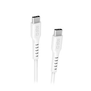 Câble de données et de charge 1,5 m blanc - Connecteurs USB-C pour Power Delivery 100W-SBS