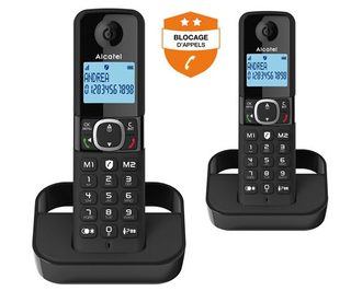 Téléphone fixe sans fil Alcatel F860 Duo Noir