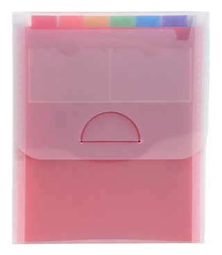 Trieur valisette à 6 compartiments A4 Exacompta Crystal Transparent