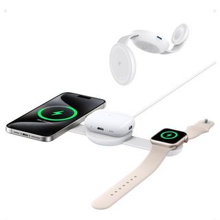 Station de charge sans fil Anker MagGo 3 en 1 15 W Blanc