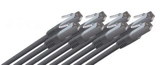 Lot de 8 câbles réseau Lineaire RJ45 Cat6 droit 0,5 m Gris